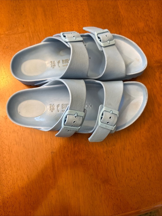 Birkenstock Shoes - Birkenstock Arizona EVA Shoes Sky Blue Women's Size 6 36lWaterproof Slide Sanfa